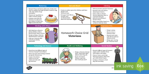 preview of Victorian CfE Homework Grid