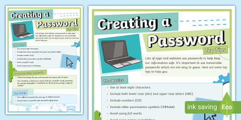 Password Management System Lesson 2 Perfect Passwords Worksheet