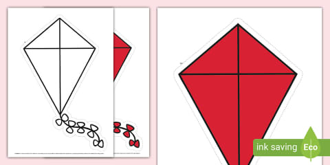 Kite Cut Out Pattern Pastel Kite Display Cut-Out