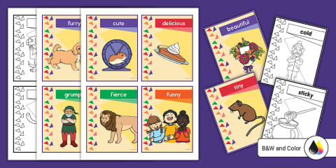 Kindergarten Portable Adjectives Identification Frame Viewer