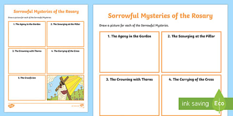 The Glorious Mysteries of the Holy Rosary Worksheet