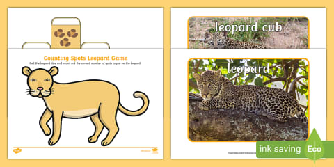 Leopard Fingerprint Counting Worksheet Pack