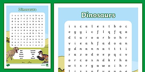 Fun Dinosaurs Word Search Puzzle Pack