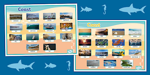 Coasts Text Coasts Word Mat