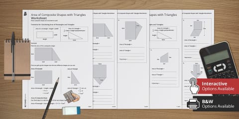 Area of Triangles and Parallelograms Maths Worksheet