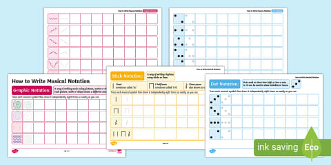 KS1 Create Your Own Stick Notation Rhythm Cut and Stick Activity
