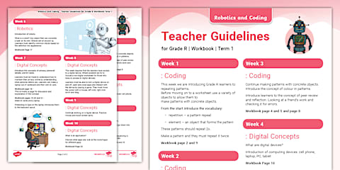 Grade R Robotics and Coding - Term 1 - Coding - Sequencing Worksheet ...
