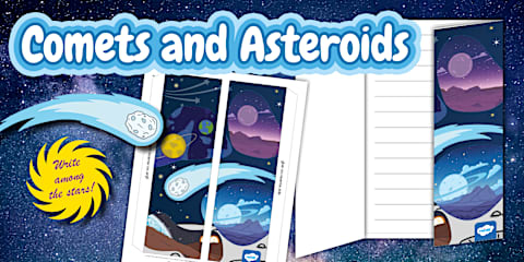 Asteroid, Comet, or Meteoroid Cut and Paste Activity for 3rd-5th Grade