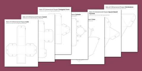 nets of 3d objects worksheet - primary resource -... Rectangular Prism 3D Object Net Worksheet