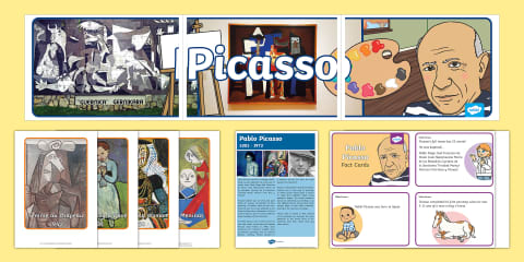 Pablo Picasso Inspired Art Challenge and Collage Activity Pack