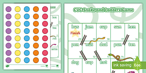 Superhero Roll and Read Game - CVC Words