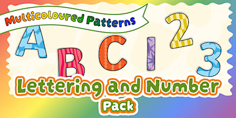 Patterned Display Lettering Different Pattern Themed Display Lettering