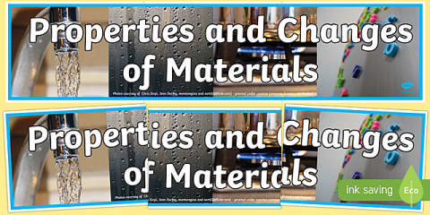 Year 5 Properties and Changes of Materials Vocabulary Word Cards
