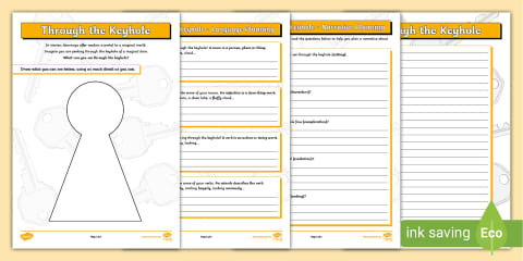 Keyhole Writing Template