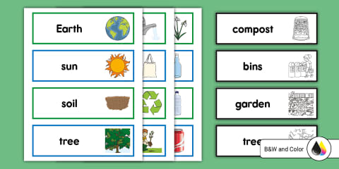 First Grade Objects in the Sky Photo Word Cards