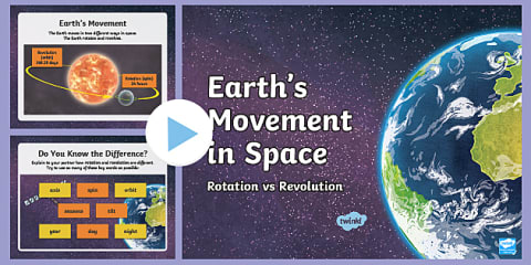 Earth's Movement: Rotation vs Revolution PowerPoint
