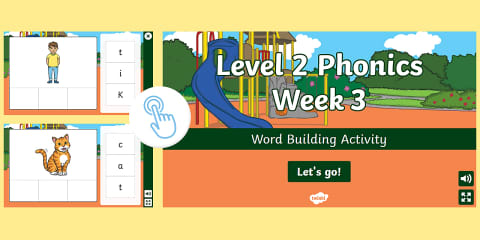 Level 2 Phonics Word Builder Game - Weeks 1 and 2