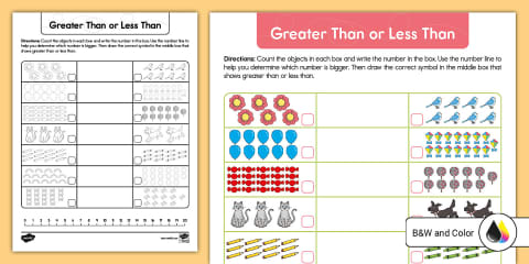 Comparing Ten Frames | Greater Than Less Than Equal To Worksheets for K ...