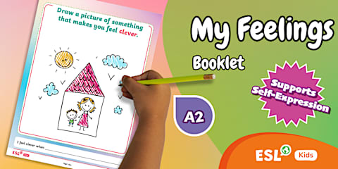 ESL Describing Feelings Activity Sheet [Kids, A2]