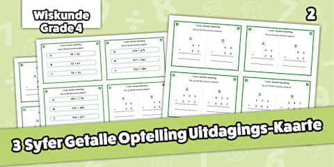 Graad 4 - Wiskunde - Termyn 1 - 3-Syfergetal Optelling Uitdagings ...
