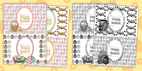 Easter Card Inserts - Landscape Blank
