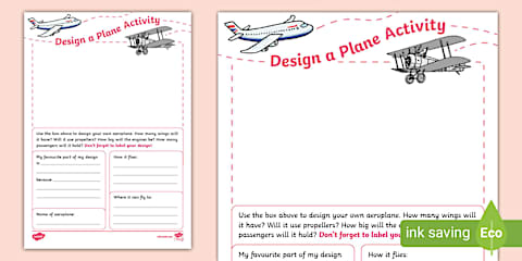 Plane Writing Notes Plane Writing Template