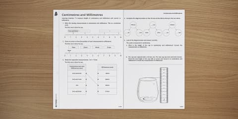 mm to cm - m - km Length Equivalents Interactive Matching Activity