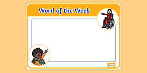 Muted Rainbow Word of the Week Display Poster