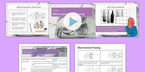 Observational Drawing Tips Display Posters
