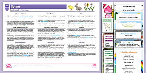 EYFS Ages 0-2 Outdoor Learning Through the Seasons Topic Planning Webs Pack