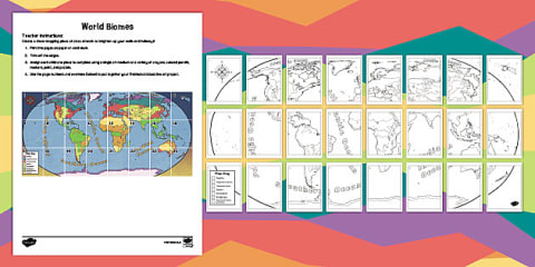 World Regions and Physical Geography Collaborative Art Pack for 3rd-5th ...