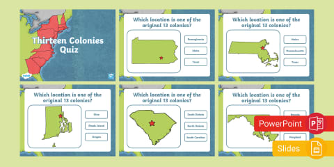 Thirteen Colonies Cut & Paste Worksheet for Special Education