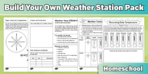 Outdoor Learning: Different Types of Weather Activity Pack for Homeschool