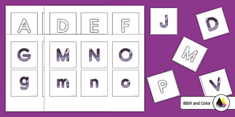 Kindergarten Funny Bones Uppercase and Lowercase Letter Matching Game