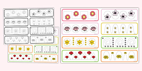 Spring Mark Making Template Spring-Themed Mark Making Cards