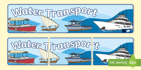 Water Transport Colour and Count Worksheet