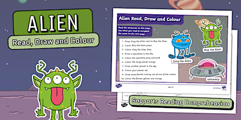 Summer Read, Draw and Colour Activity