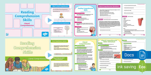 Comparing Literal and Inferential Comprehension Display Poster