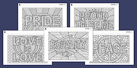 LGBTQ+ Pride Pixel Art Colouring Puzzle Pack