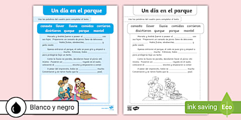 Guía de trabajo: Ejercicio de escritura - Frases sencillas