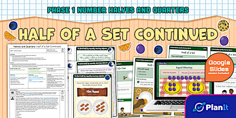 During the First Year Number: Halves and Quarters Supporting Activity Pack