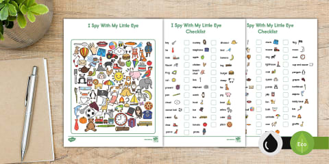 I Spy With My Little Eye Picture Matching Activity