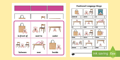 Positional Language Mapping Positional Language Mapping Bingo