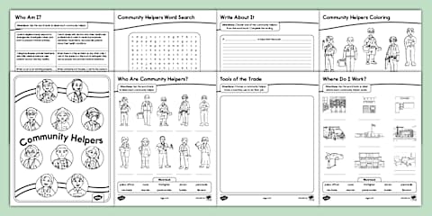 Community Helpers Job Match Worksheet