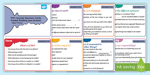 Key Concept Question Posters: Guided Reading – Lower Primary (PYP language)