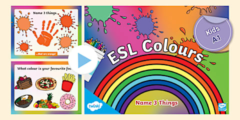 ESL Colours Lesson for Beginners [Kids, A1]