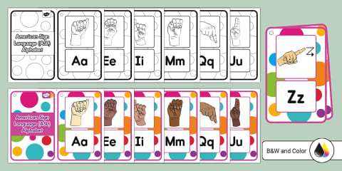ASL Find the Handshape Alphabet Activity Pack