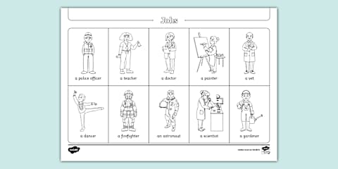 Cartes de vocabulaire : Les métiers