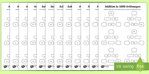 UKS2 Arithmagon Addition and Subtraction Worksheets