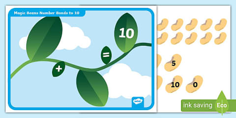 Butterfly Fingerprint Number Bonds of 10 Worksheet Pack